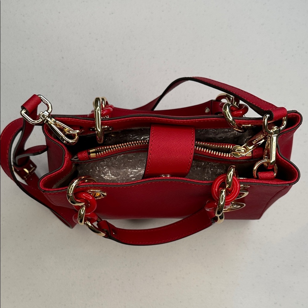 Michael Michael Kors Cynthia Small Cherry MSRP $298 - Picture 5 of 16